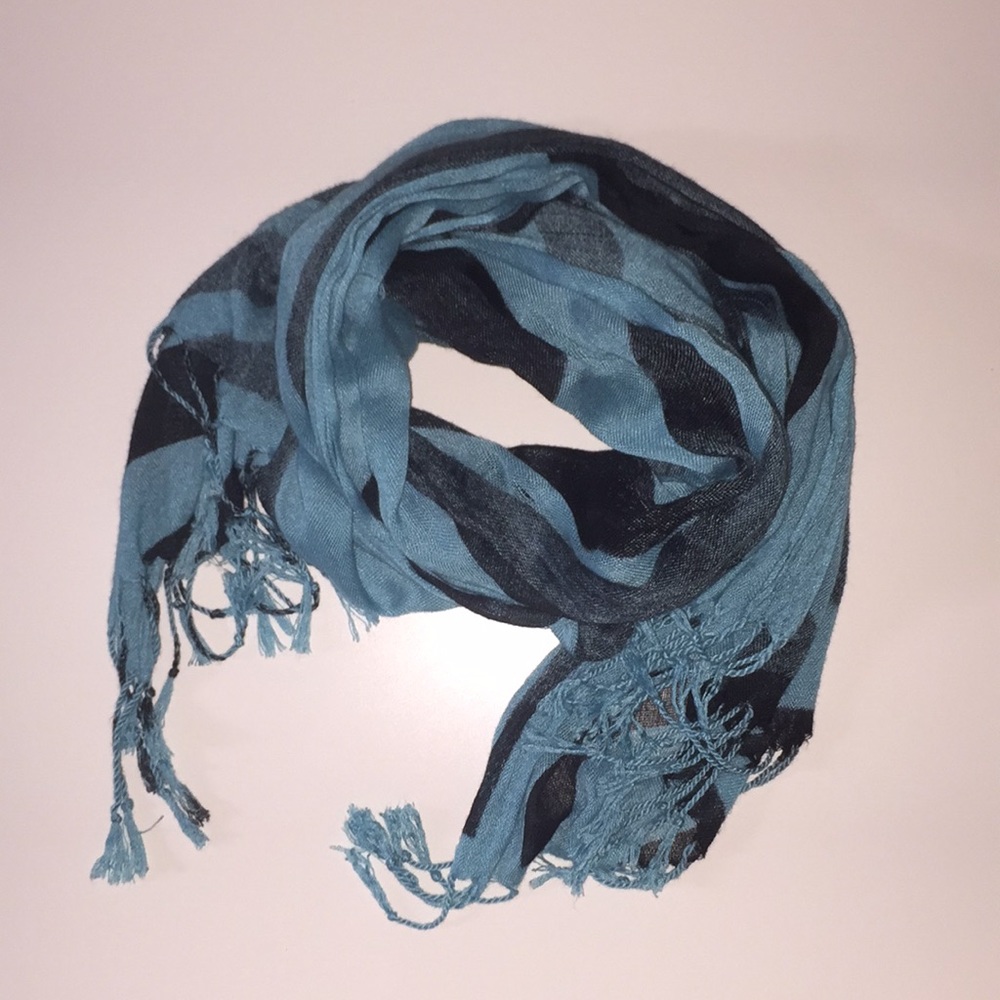 Blue and Black Scarf